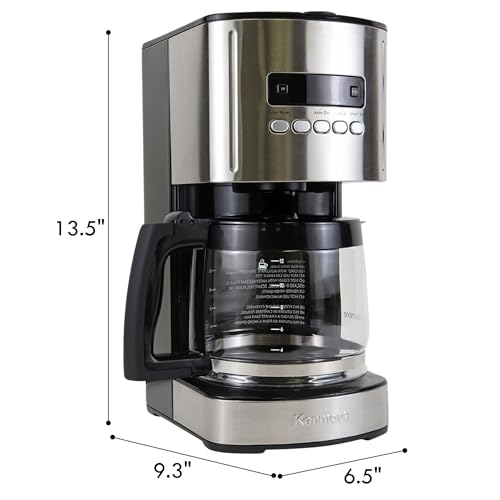 Koolatron Kenmore 12-Cup Programmable Coffee Maker with Glass Carafe - Black Variation