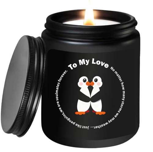 Keliperry Penguin Romantic Candles for Her Him - Anniversary & Christmas Gift