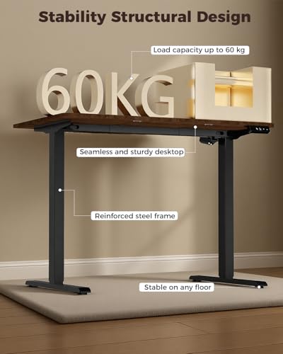 NEXT BEAUTY Standing Electric Desk 48x24in Adjustable Height Office Gaming Table with Memory