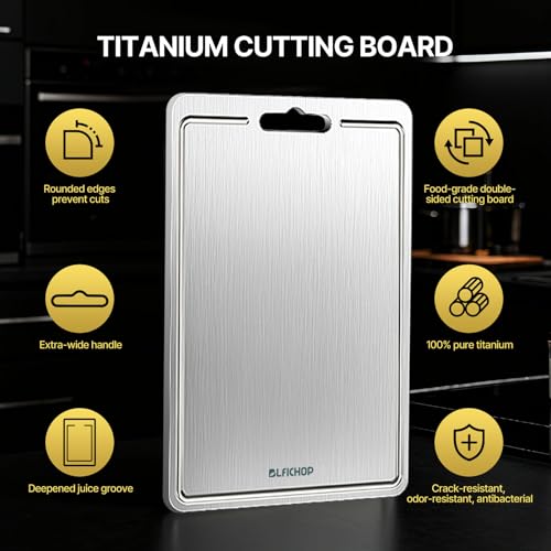 Gray 17.32x11.8in Titanium Double-Sided Cutting Board Set with Juice Groove