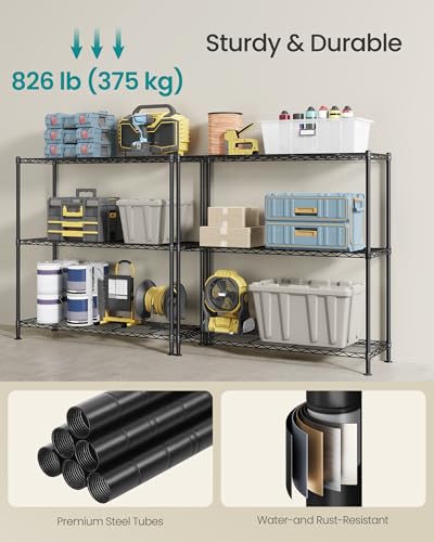 Ink Black 3-Tier Bathroom Shelf Storage Rack for Small Spaces - 35.4W