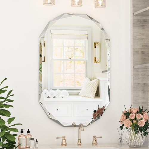 36''x24'' Oval Frameless Bathroom Mirror with Beveled Edge - Suidia 5mm HD Glass