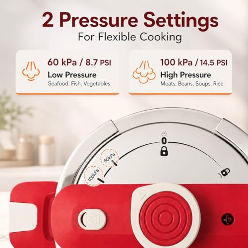 MICHELANGELO Stovetop Pressure Cooker Stainless Steel, 8.5 qt, 304