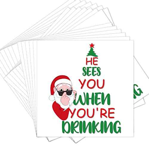 100pcs Funny Christmas Napkins Supplies Disposable Paper Drinks Napkins Decorations for Xmas Holiday Birthday Party Dinner Table Decor