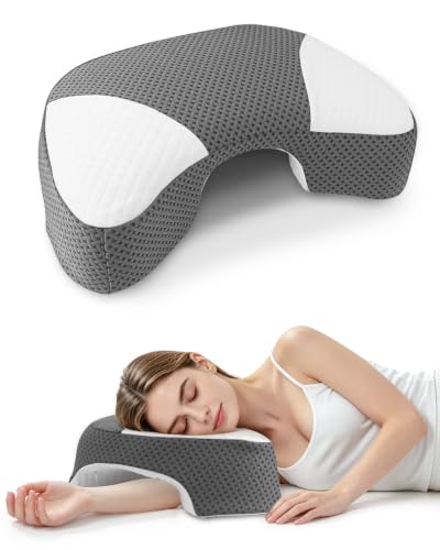 FEYIDEO Side Sleeper Pillow with Arm Hole for Shoulder Pain & Numbness Relief
