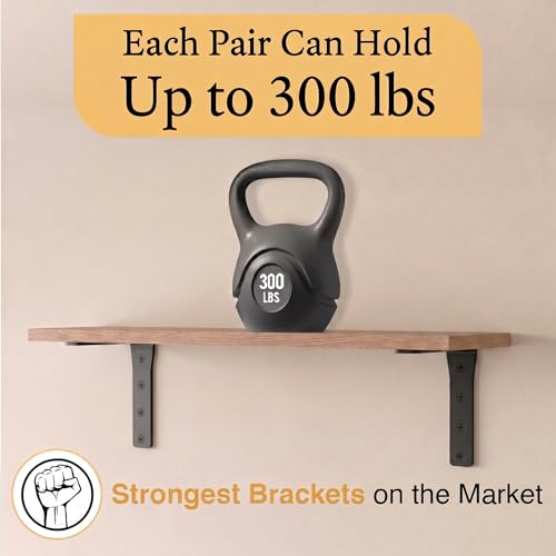 4 Pack Heavy Duty Shelf Brackets 16 Inch by Balin Designs –