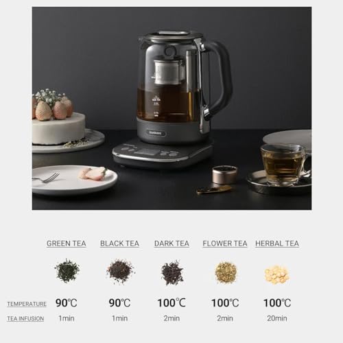 Joydeem 1.7L Electric Kettle with Auto Lift Tea Infuser & Temperature Control
