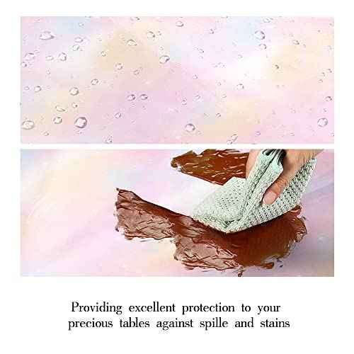 Agltp Pastel Rainbow Tablecloth, Plactic Pastel Table Cloths for Parties Disposable, Rectangle Pink Rainbow Table Cloths for Parties Decoration Birthday Christmas Baby Shower Party 54 x 108 Inches