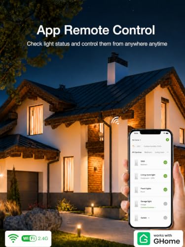 Single Pole WiFi Smart Light Switch 4 Pack - Compatible with Alexa & Google