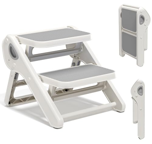 MoreFeel Gray Foldable Toddler Step Stool for Potty Training & Bathroom Sink