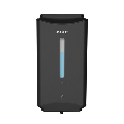 AIKE Automatic Soap Dispenser Commercial Wall Mounted Liquid Dispenser Matte Black Finish 1100ml Large Capacity