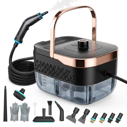 Handheld Steam Cleaner for Home and Car Detailing - 15s Heat-Up, 1250ML Tank, Multi-Surface Use