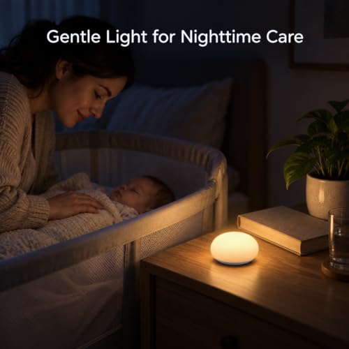 Portable Baby Night Light with Flip & Touch Control - Egg Shape Nursery Lamp