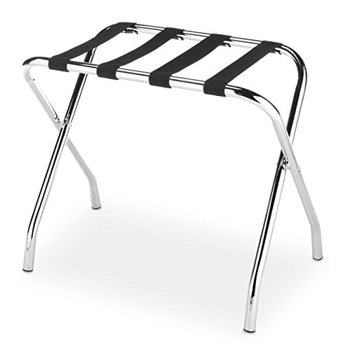Whitmor Chrome Luggage Rack - Foldable Commercial Quality