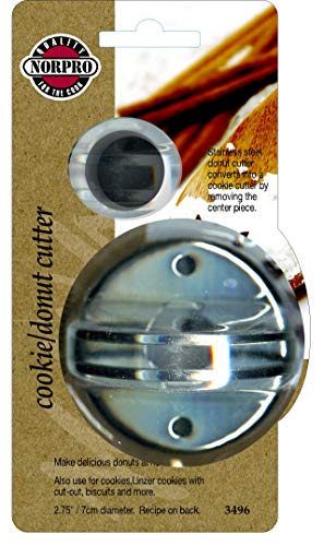 Norpro Stainless Steel Donut Cookie Cutter with Removable Center 2.75in