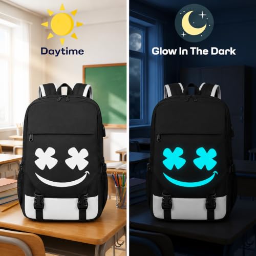 Glow in Dark 3-in-1 School Backpack Set for Kids Boys Girls - Waterproof & USB Charging Port