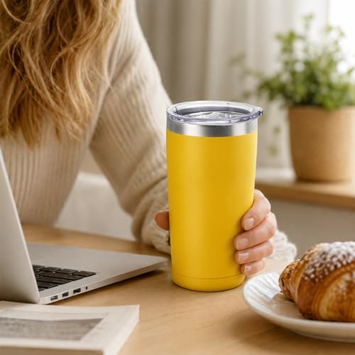 20-Pack 20oz Stainless Steel Insulated Travel Mugs with Lids Assorted Colors