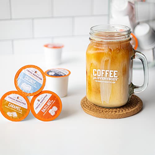 Fresh Roasted Coffee Flavored K-Cup Pod Variety Pack - 96 Count, Medium Roast, Kosher - The Great Eight Variation