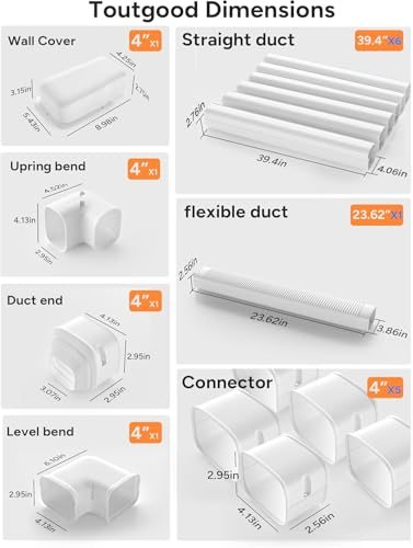 White 4'' x 23Ft Mini Split Line Set Cover UV-Proof PVC Pipe