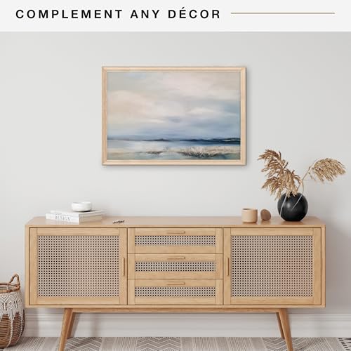 24x36 Inch Natural Woodgrain Poster Frame - Classic Gallery Wall Display