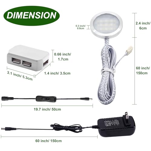 AIBOO RGBW RGB + White Color Changing Christmas Xmas Under Cabinet