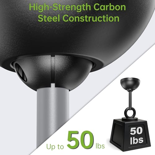 Haipeel Universal Ceiling Fan Sloped Ceiling Adapter Kit - Matte Black, 3 Inch