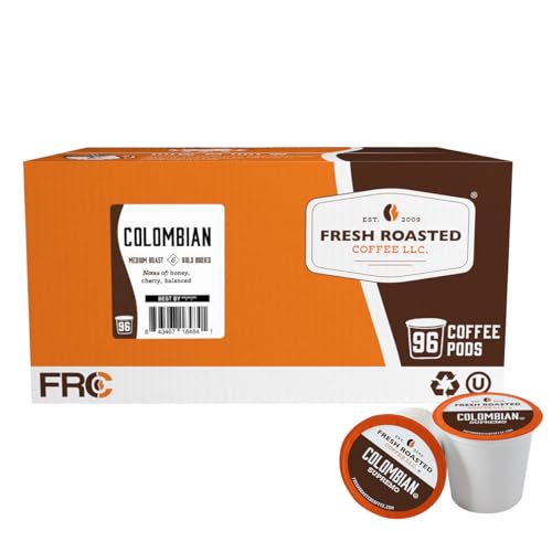 Colombian Organic Coffee Pods for Keurig - Medium Roast, 96 Count - Kosher