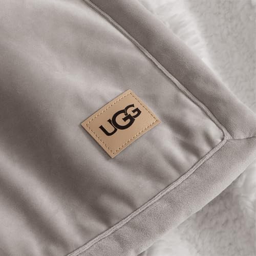 UGG Bliss Fluffy Fleece Couch Throw Blanket - 50x70 Inches, Oyster Brown