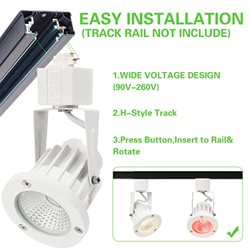 RGB LED Track Light Heads 8-Pack - Color Changing Spotlights for Accent & Party Lighting