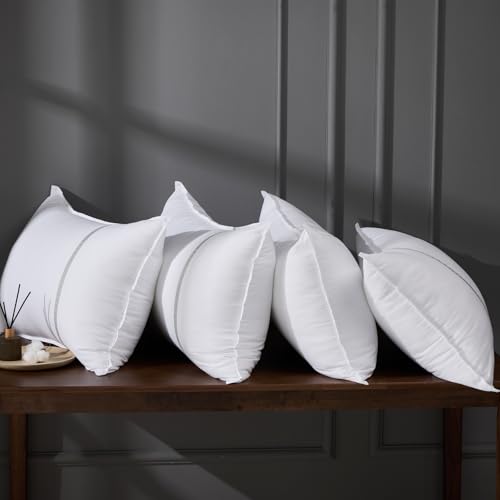 Queen Size Set of 4 Cooling Hotel Pillows - Medium Firm, Down Alternative, 20 x 28 Inches - Variation of THIS listing