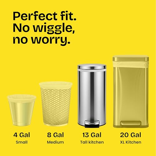 13 Gallon Tall Kitchen Trash Bags with Scented Drawstring - Gain Lemon Zest, 110 Count