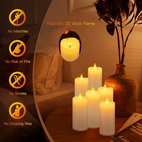 Rechargeable Flameless Candles with Remote & Timer - Safe LED Candle Set