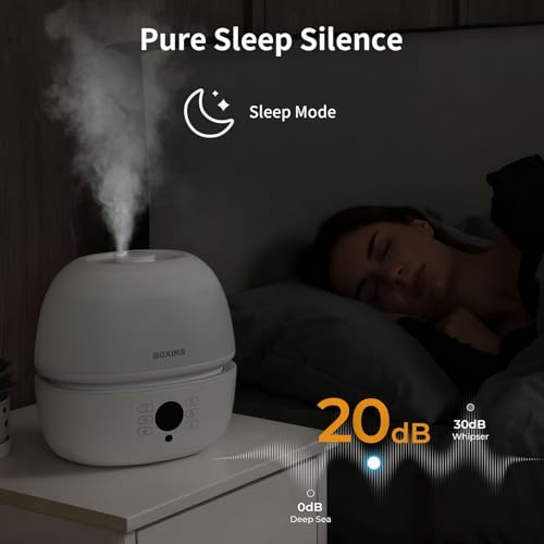 Boxing 3L Humidifier with Night Light, Humidistat, Remote, Auto Mode