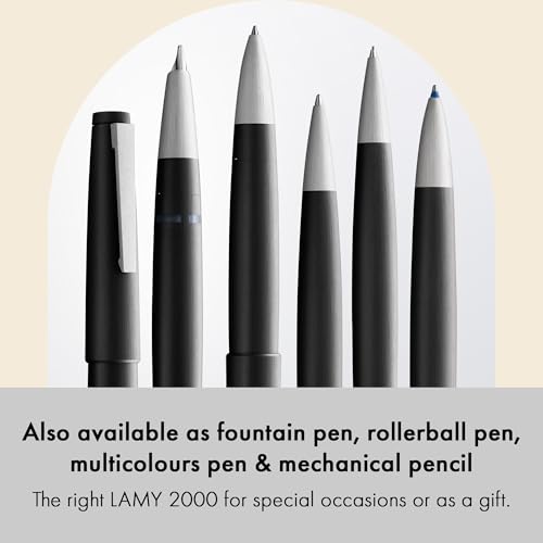 Lamy 2000 black - elegant ballpoint pen in robust fibreglass barrel