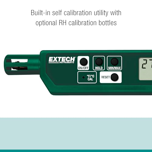 Digital Humidity and Temperature Pen - Compact Indoor Monitor with Dual LCD