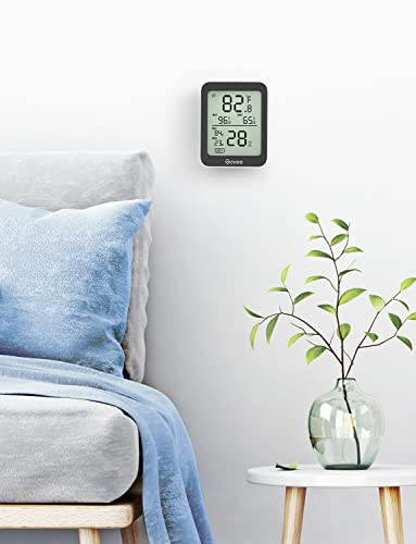 Govee Indoor Hygrometer Thermometer 3-Pack Black with Bluetooth App Control