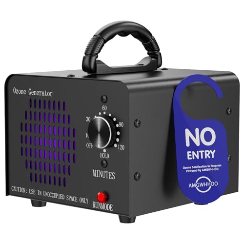 High Capacity Ozone Generator Machine 200,000mg/h for Odor Removal - Black