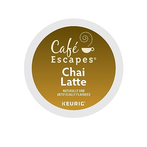 Chai Latte Tea Pods - 48 Count for Single-Serve Keurig Coffee Makers - Cafe Escapes Variation