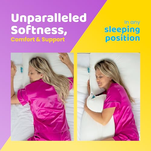 Marshmalloo Soft Cooling Bed Pillow for Stomach Sleepers, Standard Size