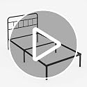 Kujielan 12-Inch Full Size Bed Frame with Minimalist Black Headboard
