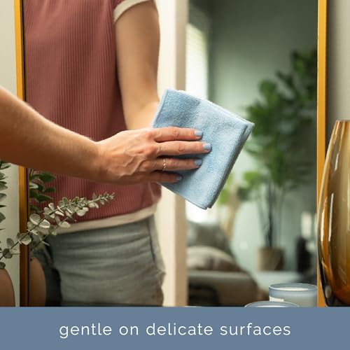 Blue Microfiber Cleaning Cloths 200 Pack - 11.5 x 11.5 Inches, Lint-Free & Absorbent
