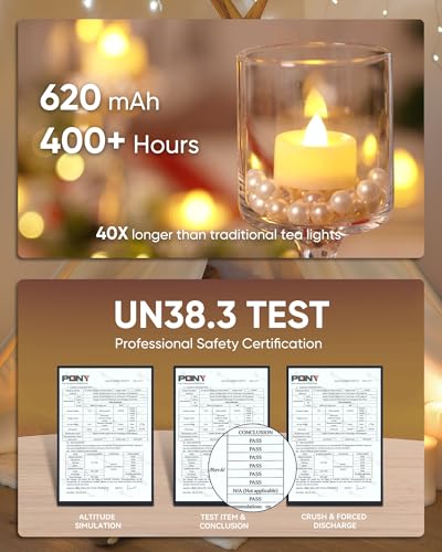 Homemory 12-Pack Remote Flameless Tea Light Candles with Timer, Warm White Ivory Body