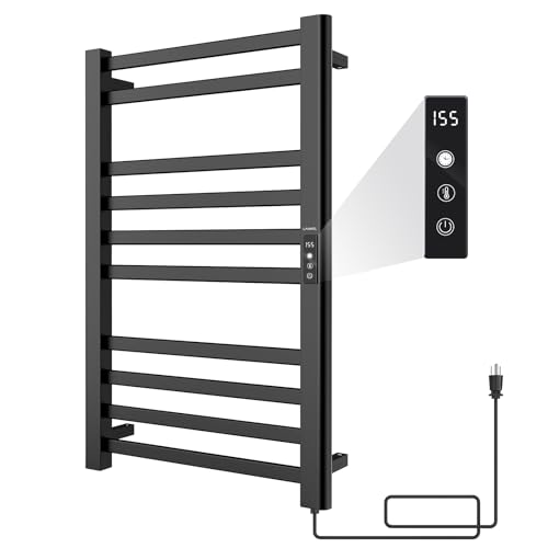 LANMEL Towel Warmers for Bathroom, Wall Mounted Heated Dryer Rack