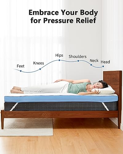 Twin 3-Inch Firm Mattress Topper with Gel-Infused Memory Foam & Bamboo Cover