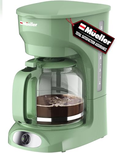 MUELLER HOME 12-Cup Drip Coffee Maker, Green, Borosilicate Carafe