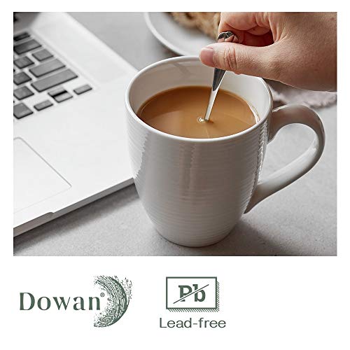 DOWAN White 17 Oz Coffee Mug Set of 6, Large Durable Ceramic Tea Cups