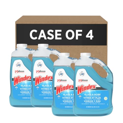 Glass Cleaner Refill Pack - 4 Gallons (128 Fl Oz Each) for Commercial Use