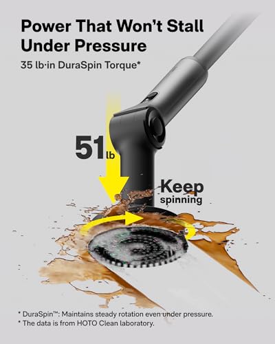 Cordless Spin Scrubber for Bathroom & Tile Cleaning - Extendable & Waterproof