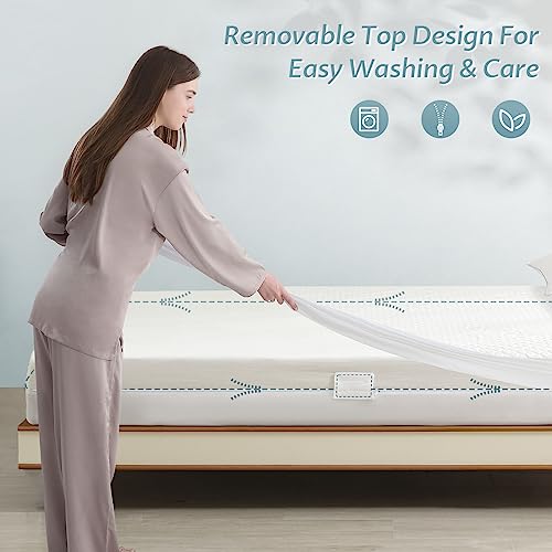 Reaks Queen Size Waterproof Zippered Mattress Encasement 10-12 Inches Deep