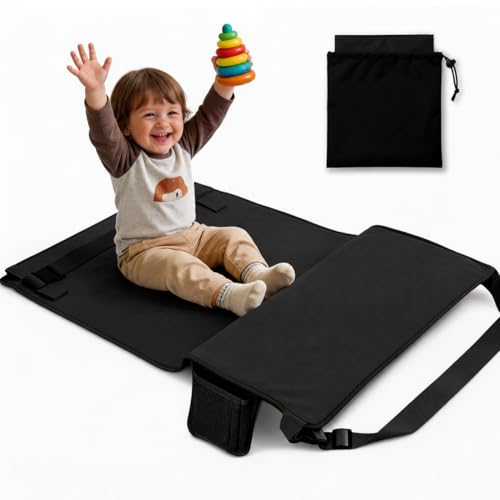 NEXVOXA Black Toddler Airplane Bed Travel Pillow & Extender for Kids